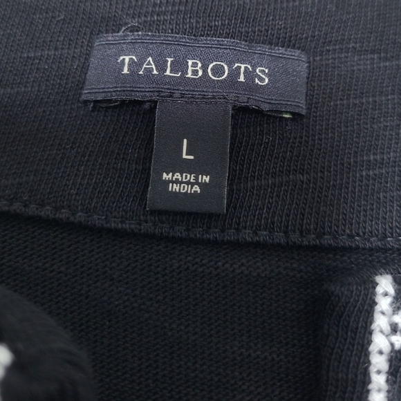 Talbots Embroidered Dress Black White Size Large - Picture 3 of 16